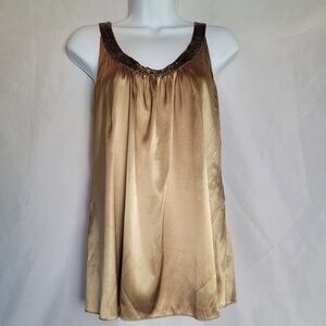 Express Gold Tank Top with Black Trim